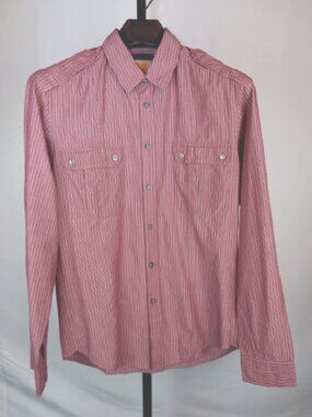 BOSS ORANGE | Hugo Boss Orange  | Burgundy Epaulette Patch Pocket Shirt